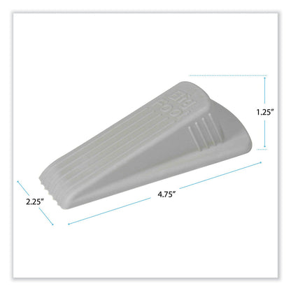 Master Caster Big Foot Doorstop, No Slip Rubber Wedge, 2.25w x 4.75d x 1.25h, Beige, 2/Pack