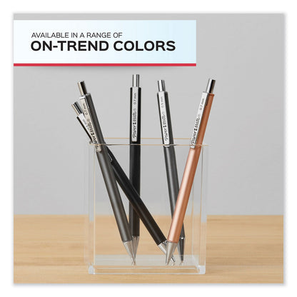 Paper Mate Advanced Mechanical Pencils, 0.7 mm, HB (#2), Black Lead, Gun Metal Gray; Rose Gold Barrel, 2/Pack