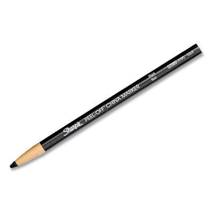 Sharpie Peel-Off China Markers, Black, Dozen