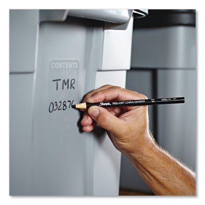 Sharpie Peel-Off China Markers, Black, Dozen