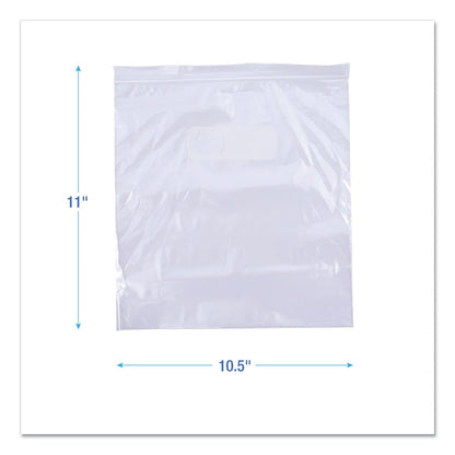 Boardwalk Reclosable Food Storage Bags, 1 gal, 2.7 mil, 10.5" x 11", Clear, 250/Box