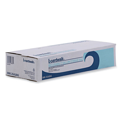 Boardwalk Reclosable Food Storage Bags, 2 gal, 1.75 mil, 13" x 15", Clear, 100/Box