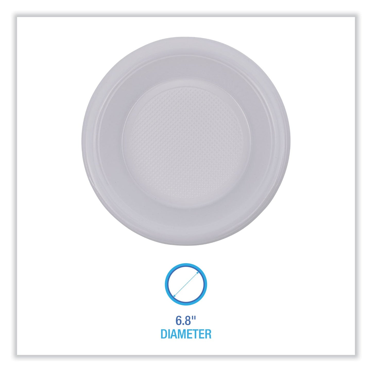 Boardwalk Hi-Impact Plastic Dinnerware, Bowl, 10 to 12 oz, White, 1,000/Carton