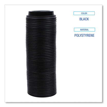 Boardwalk Hot Cup Lids, Fits 8 oz Hot Cups, Black, 1,000/Carton