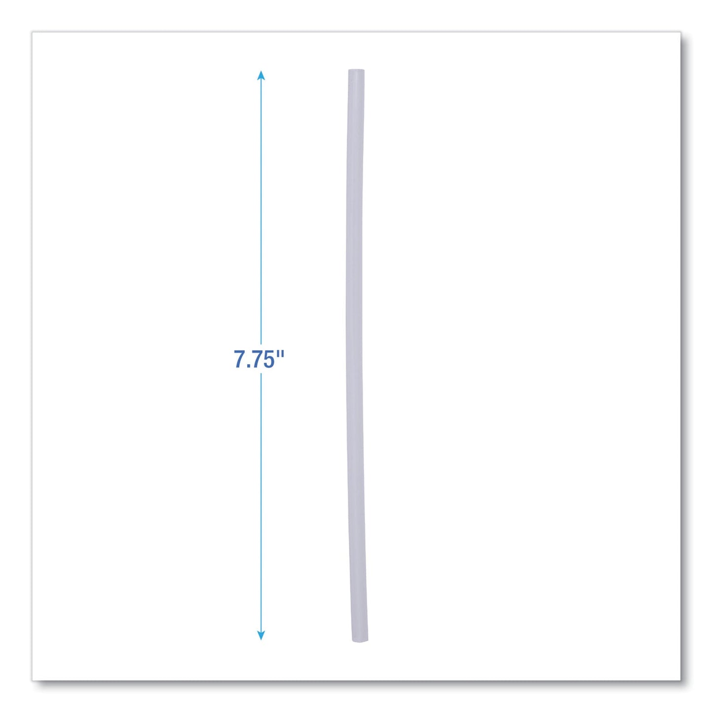 Boardwalk Jumbo Straws, 7.75", Plastic, Translucent, Unwrapped, 250/Pack, 50 Packs/Carton