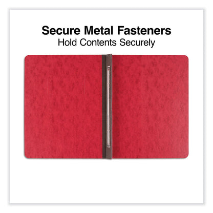 Universal Pressboard Report Cover, Two-Piece Prong Fastener, 3" Capacity, 8.5 x 11, Executive Red/Executive Red