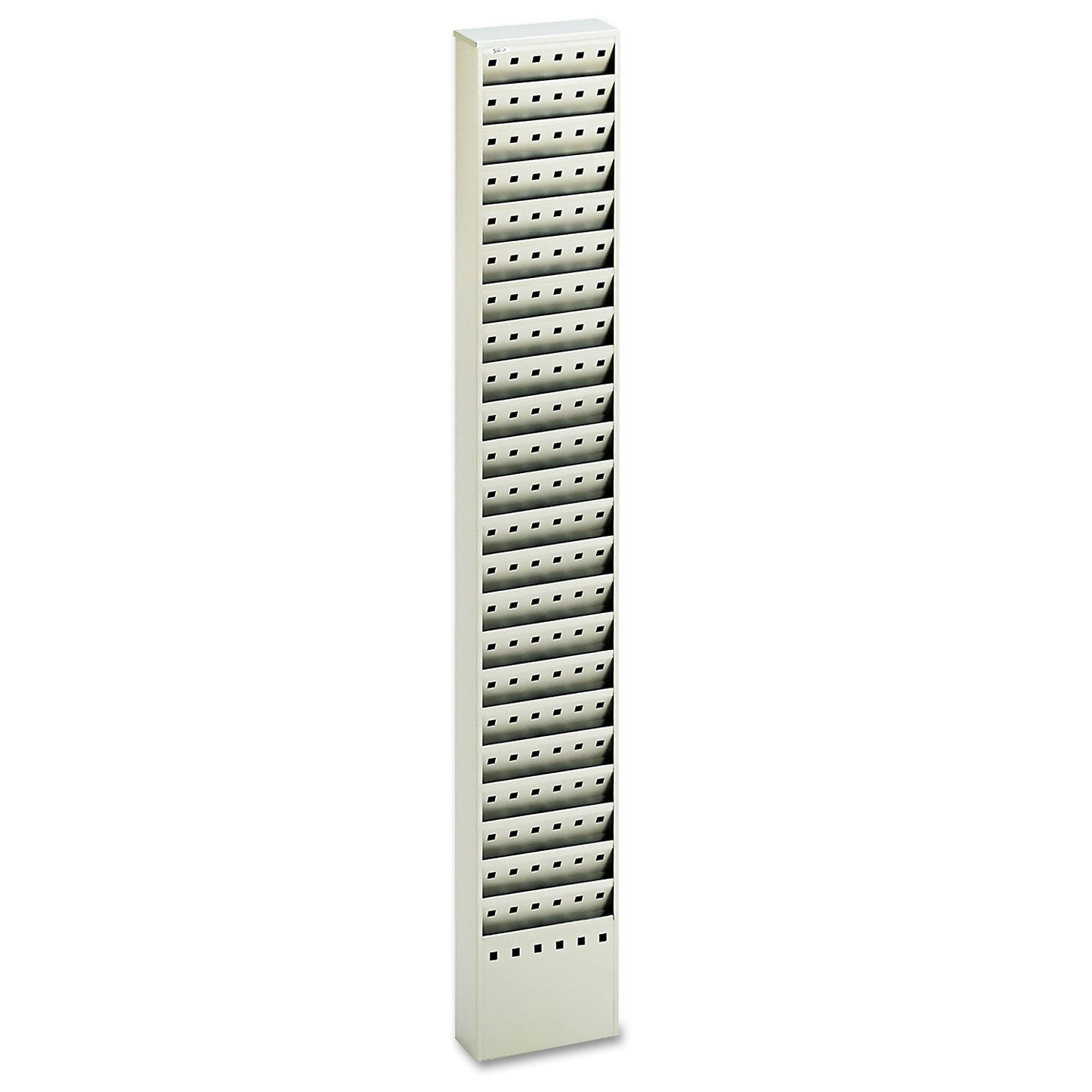 Safco Steel Magazine Rack, 23 Compartments, 10w x 4d x 65.5h, Gray