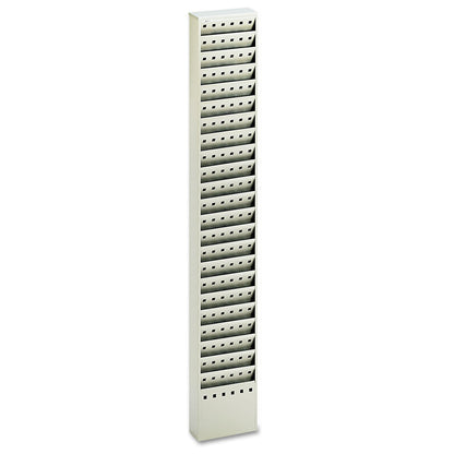 Safco Steel Magazine Rack, 23 Compartments, 10w x 4d x 65.5h, Gray