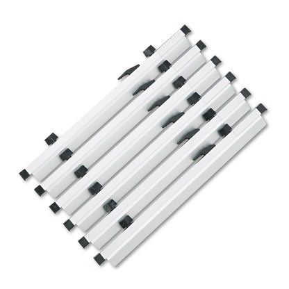 Safco Sheet File Hanging Clamps, 100 Sheets Per Clamp, 18" Length, 6/Carton