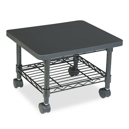 Safco Underdesk Printer/Fax Stand, Engineered Wood, 2 Shelves, 19" x 16" x 13.5", Black