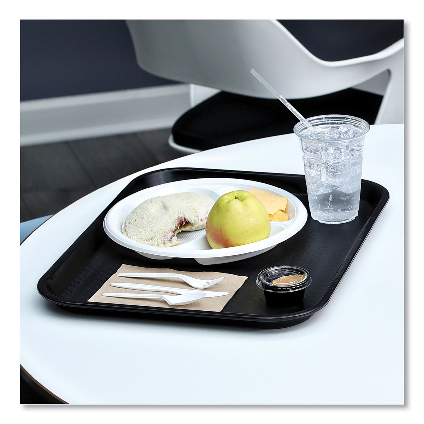 Boardwalk Mediumweight Wrapped Polypropylene Cutlery, Teaspoon, White, 1,000/Carton