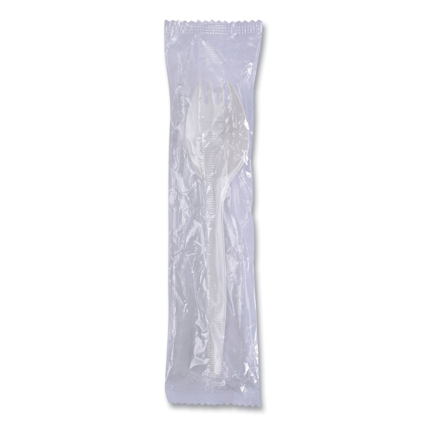 Boardwalk Mediumweight Wrapped Polypropylene Cutlery, Spork, White, 1,000/Carton