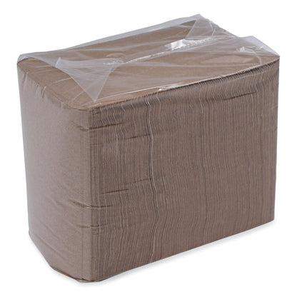 Boardwalk 1/4-Fold Lunch Napkins, 1-Ply, 12 x 12, Kraft, 500/Pack, 12 Packs/Carton