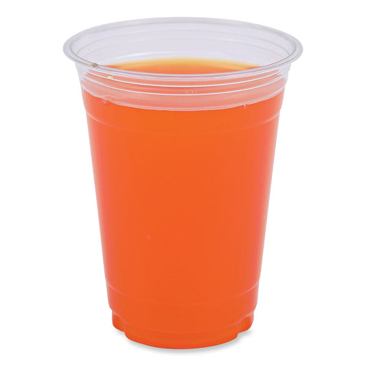 Boardwalk Clear Plastic Cold Cups, 16 oz, PET, 50 Cups/Sleeve, 20 Sleeves/Carton