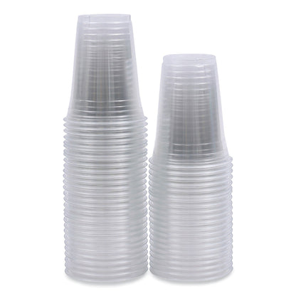 Boardwalk Clear Plastic Cold Cups, 16 oz, PET, 50 Cups/Sleeve, 20 Sleeves/Carton