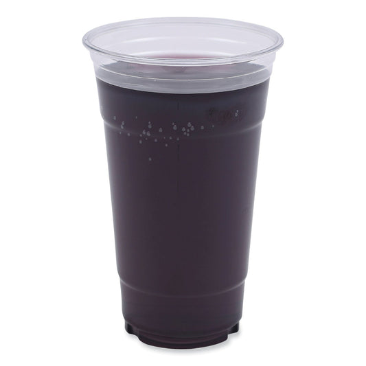 Boardwalk Clear Plastic Cold Cups, 24 oz, PET, 50 Cups/Sleeve, 12 Sleeves/Carton