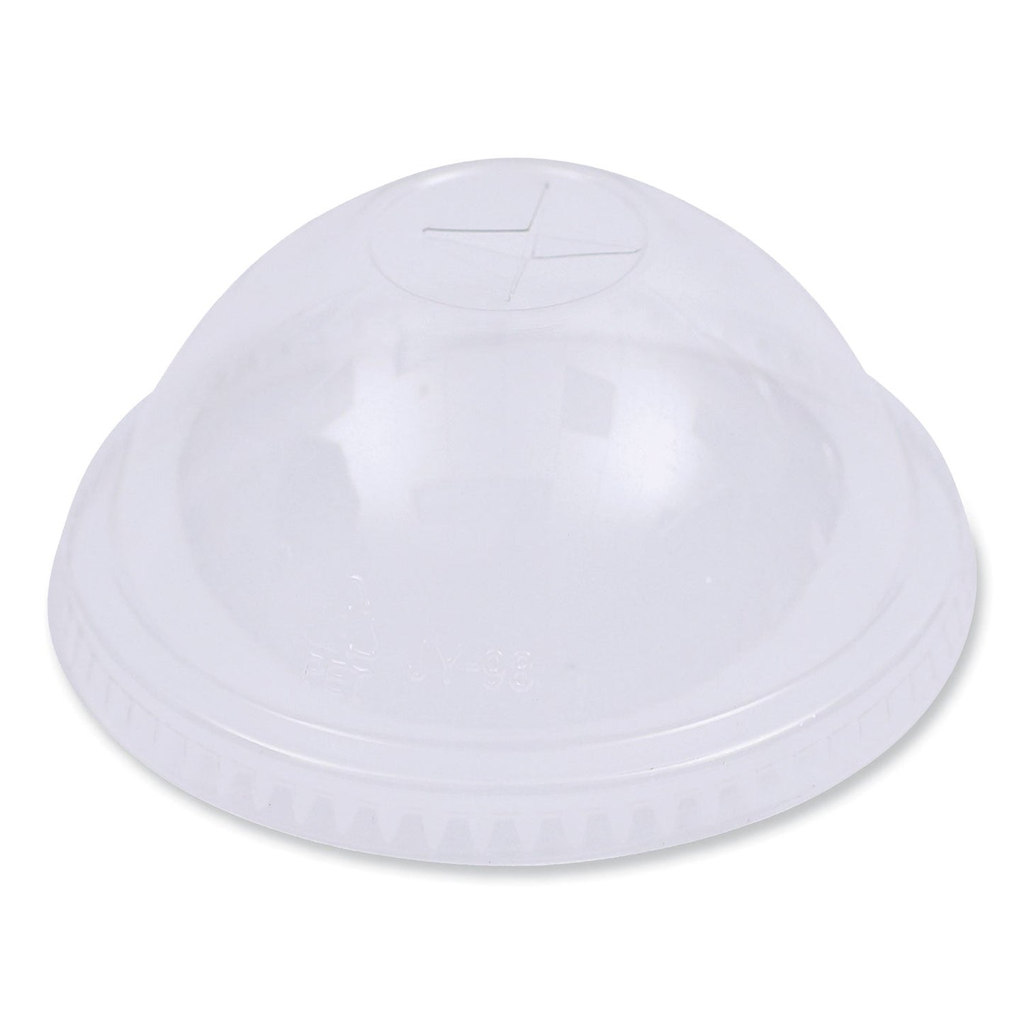 Boardwalk PET Cold Cup Dome Lids, Fits 16 oz to 24 oz Plastic Cups, Clear, 100 Lids/Sleeve, 10 Sleeves/Carton