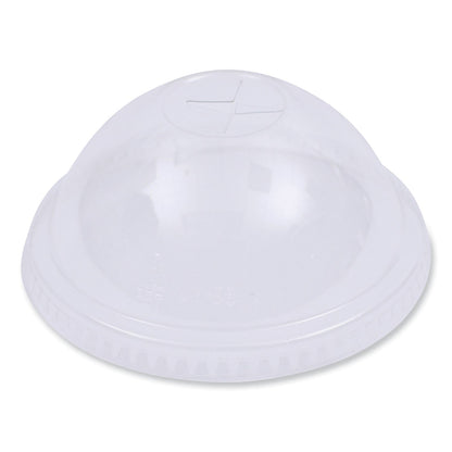 Boardwalk PET Cold Cup Dome Lids, Fits 16 oz to 24 oz Plastic Cups, Clear, 100 Lids/Sleeve, 10 Sleeves/Carton