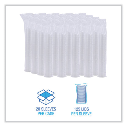 Boardwalk Souffle/Portion Cup Lids, Fits 2 oz Portion Cups, Clear, 2,500/Carton
