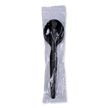 Boardwalk Heavyweight Polystyrene Cutlery, Soup Spoon, Black, 1000/Carton