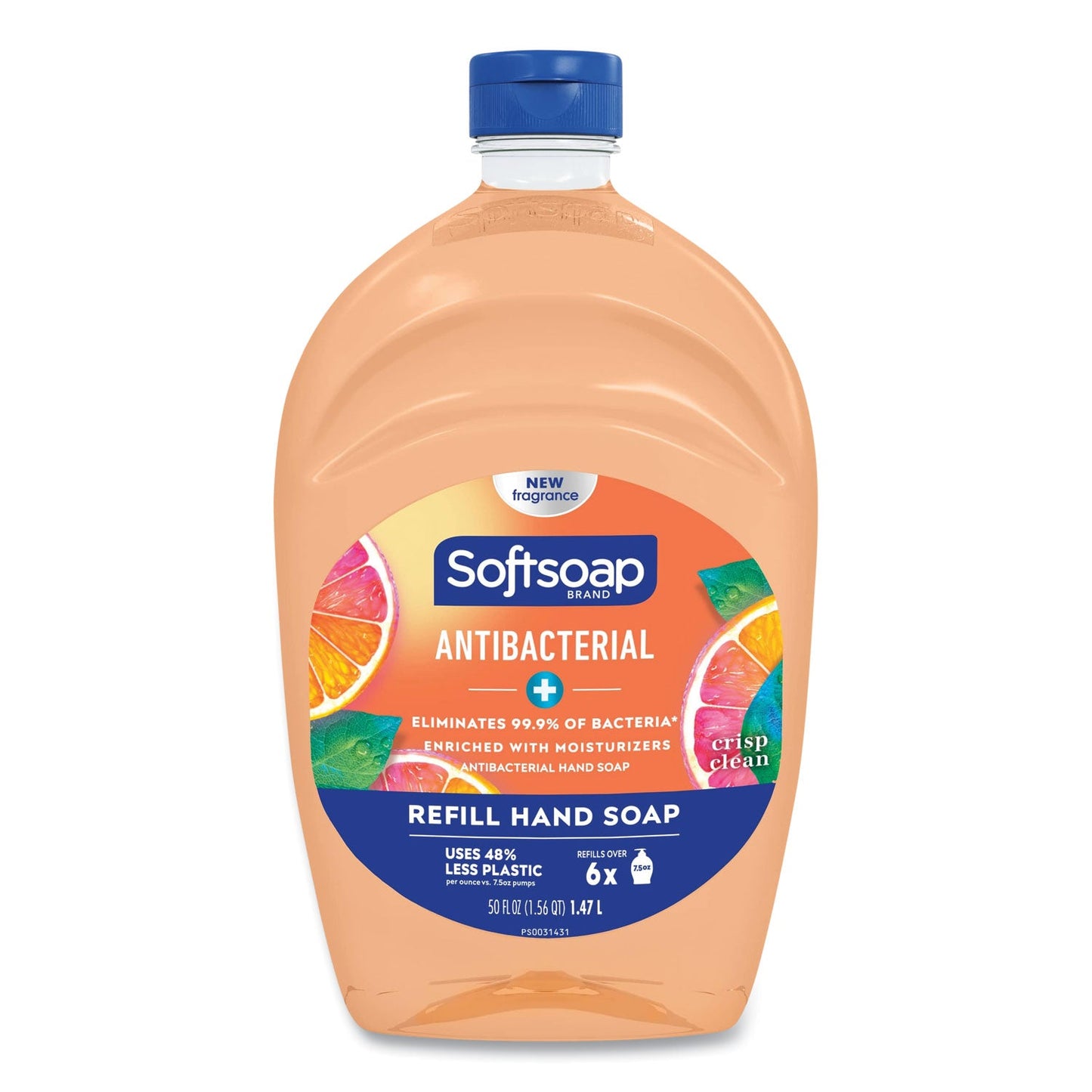 Softsoap Antibacterial Liquid Hand Soap Refills, Fresh, Orange, 50 oz