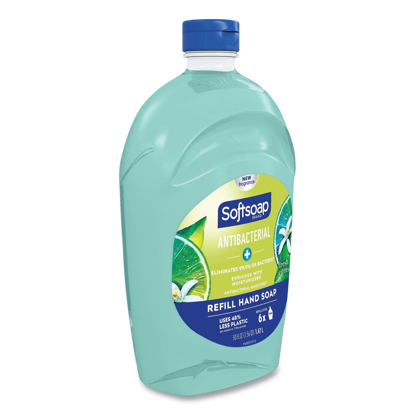 Softsoap Antibacterial Liquid Hand Soap Refills, Fresh, Green, 50 oz