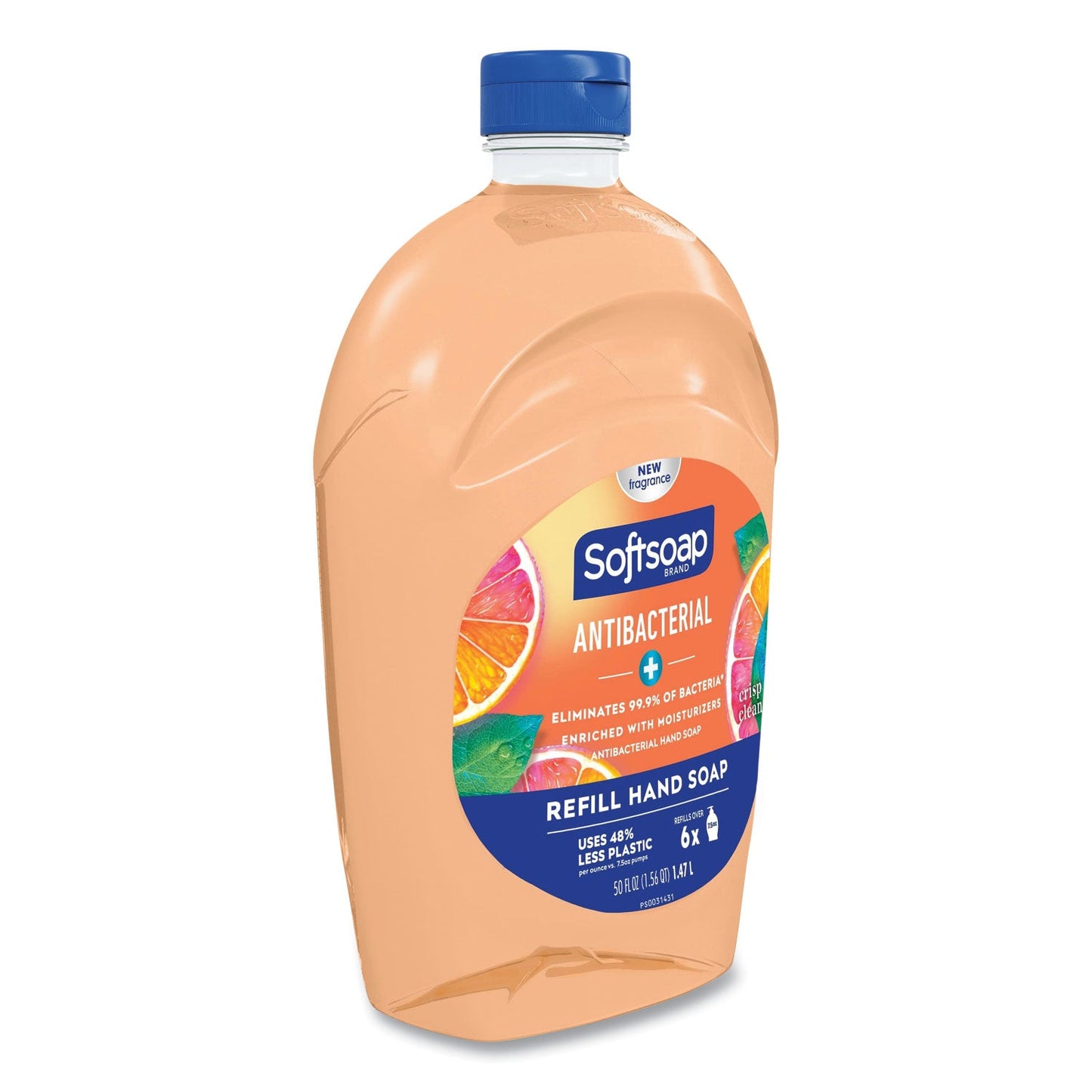 Softsoap Antibacterial Liquid Hand Soap Refills, Fresh, Orange, 50 oz