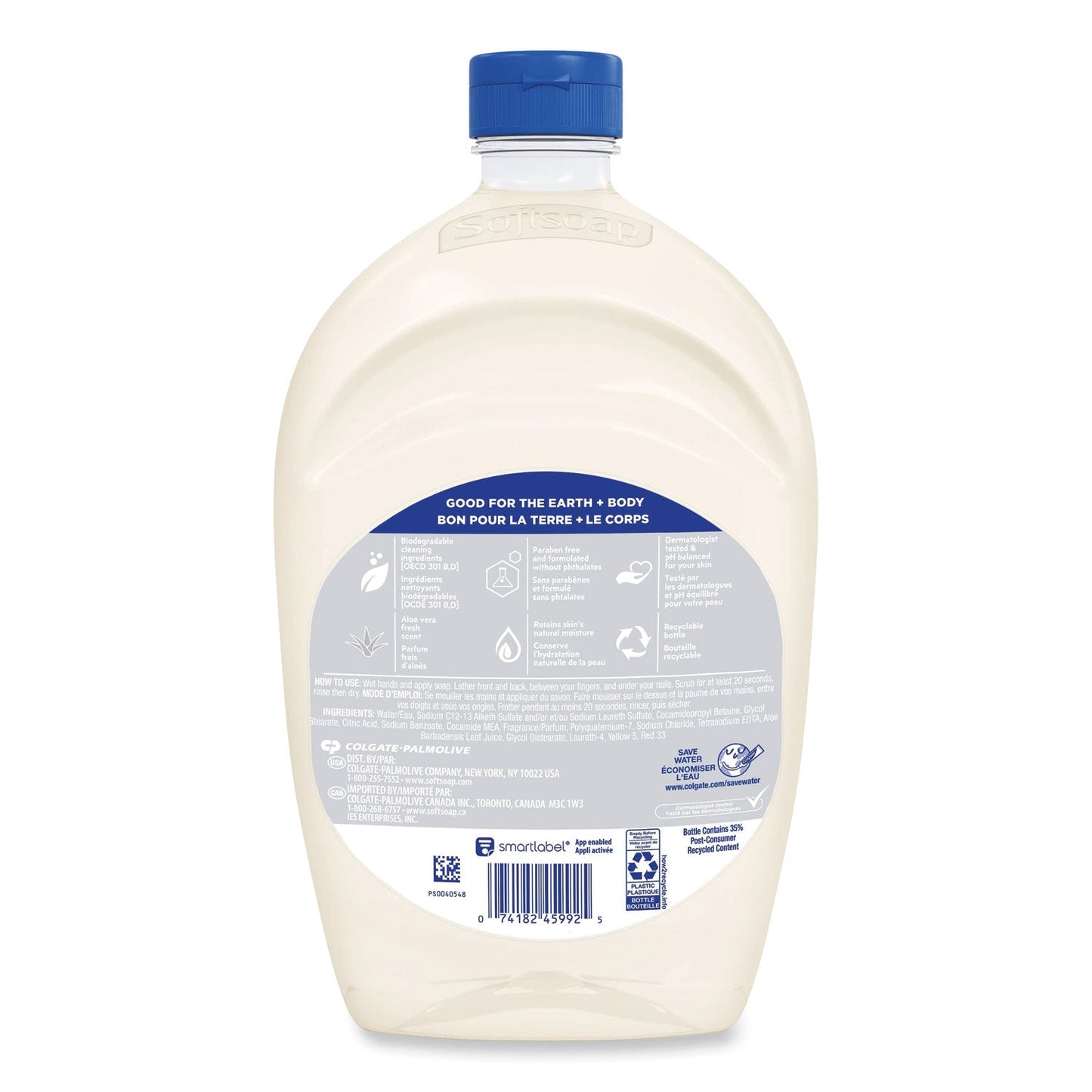 Softsoap Moisturizing Hand Soap Refill with Aloe, Fresh, 50 oz, 6/Carton