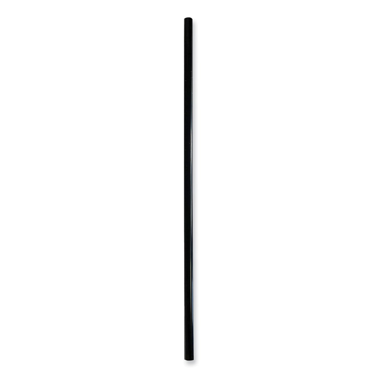 Boardwalk Wrapped Jumbo Straws, 7.75", Polypropylene, Black, 250/Pack, 50 Packs/Carton
