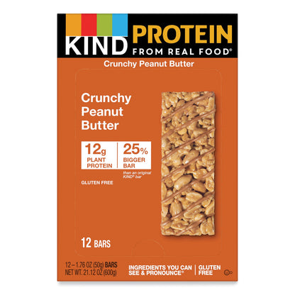 KIND Protein Bars, Crunchy Peanut Butter, 1.76 oz, 12/Pack