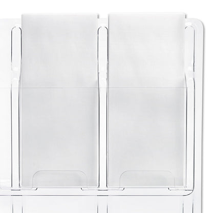 Safco Reveal Clear Literature Displays, 24 Compartments, 30w x 2d x 41h, Clear