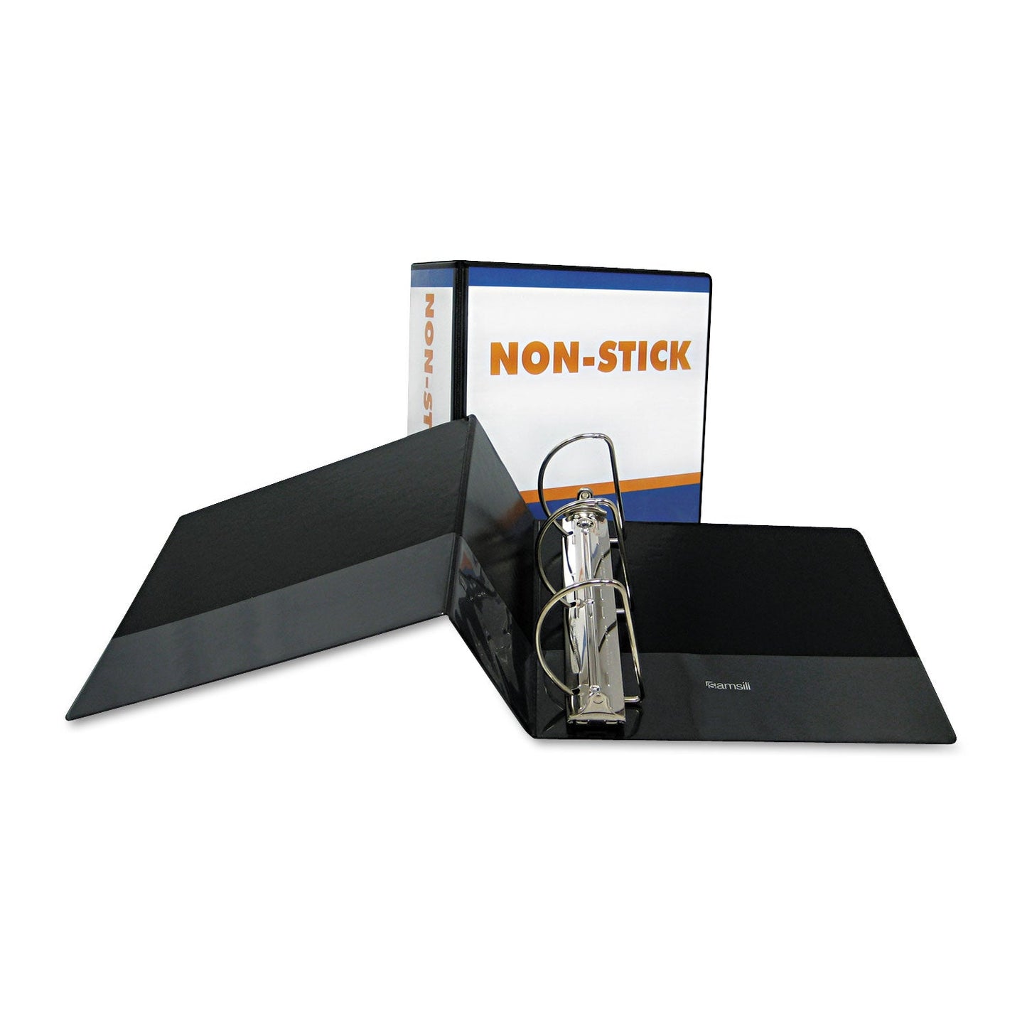 Samsill Nonstick D-Ring View Binder, 3 Rings, 5" Capacity, 11 x 8.5, Black