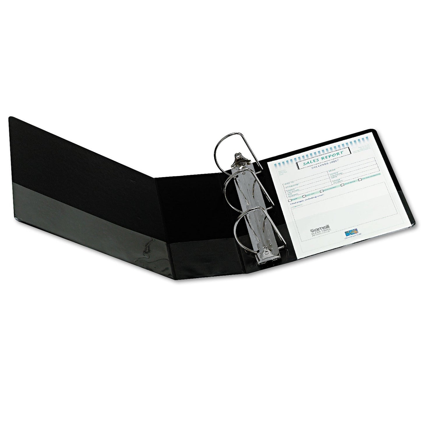 Samsill Nonstick D-Ring View Binder, 3 Rings, 5" Capacity, 11 x 8.5, Black