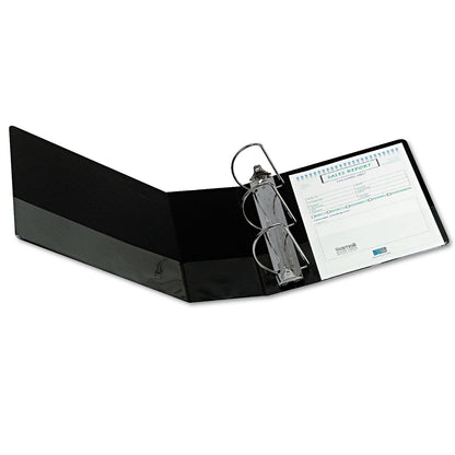 Samsill Nonstick D-Ring View Binder, 3 Rings, 5" Capacity, 11 x 8.5, Black