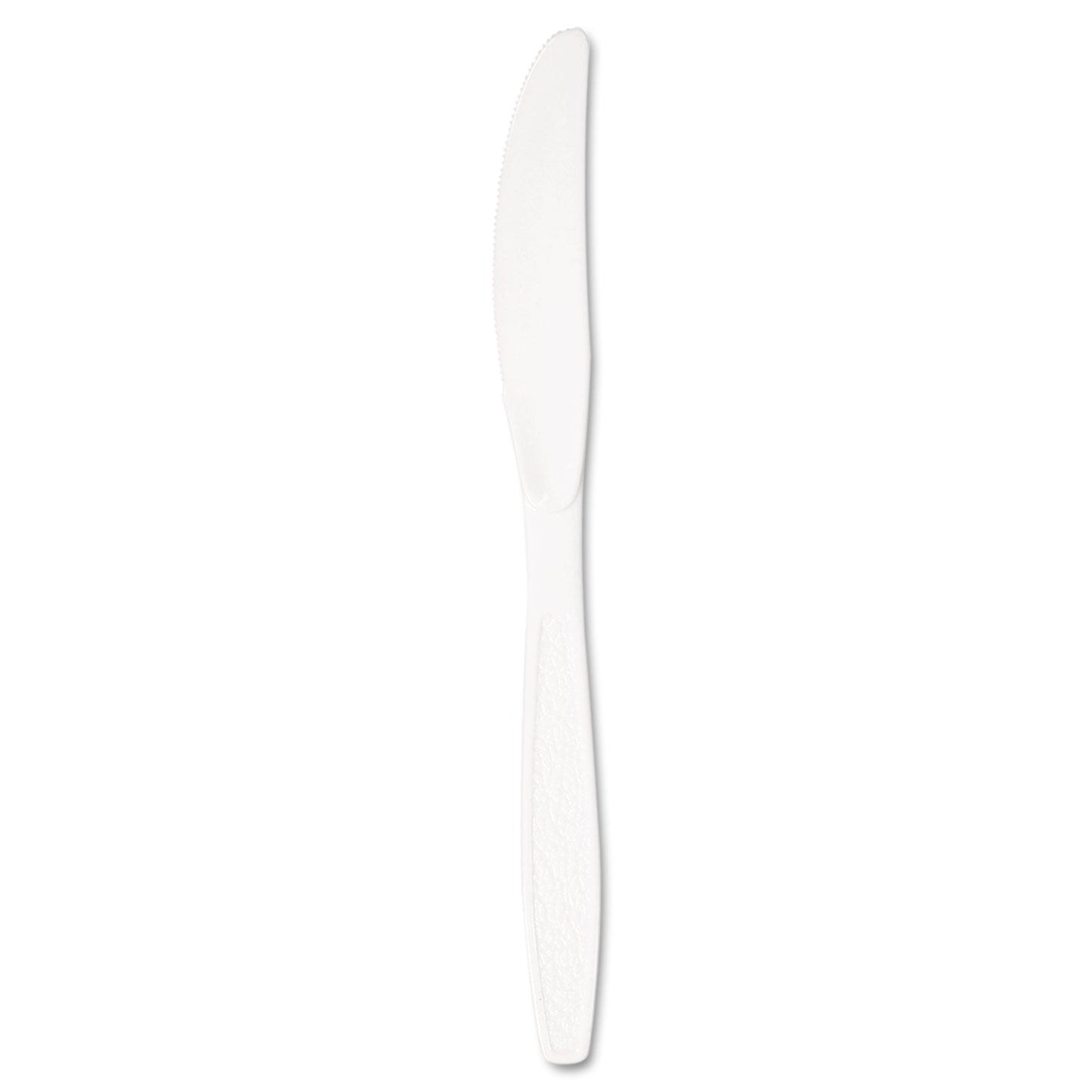 Dart Guildware Heavyweight Plastic Knives, White, 100/Box, 10 Boxes/Carton