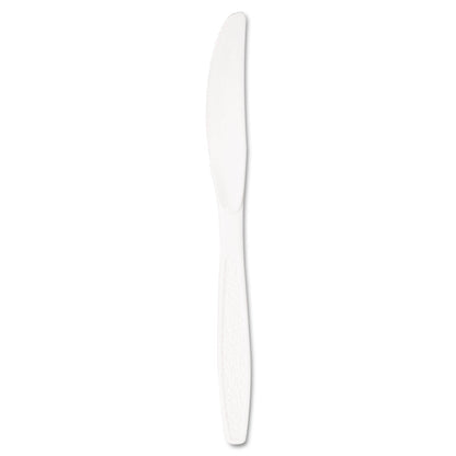Dart Guildware Heavyweight Plastic Knives, White, 100/Box, 10 Boxes/Carton