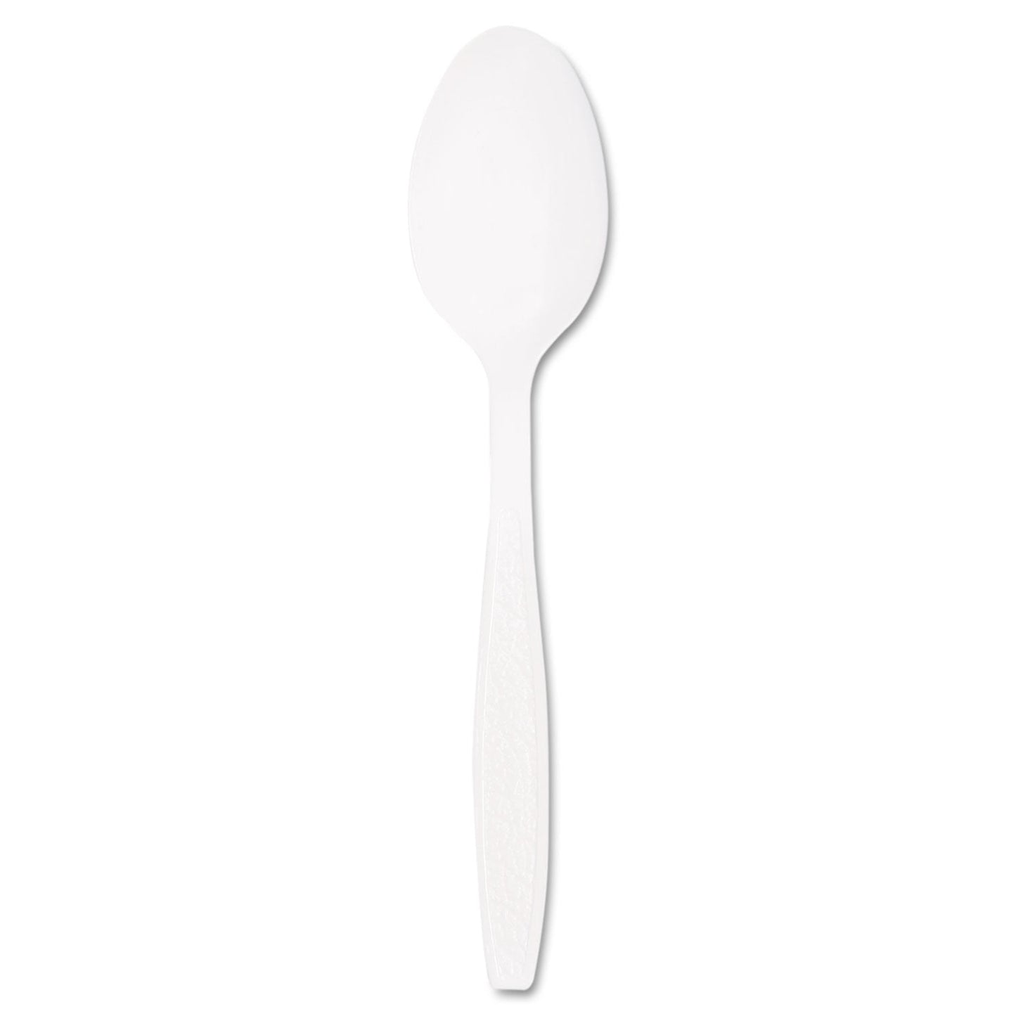 Dart Guildware Heavyweight Plastic Teaspoons, White, 100/Box, 10 Boxes/Carton
