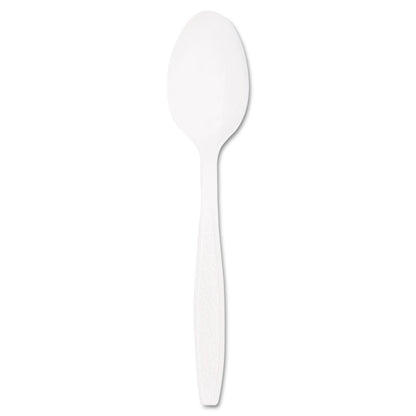 Dart Guildware Heavyweight Plastic Teaspoons, White, 100/Box, 10 Boxes/Carton