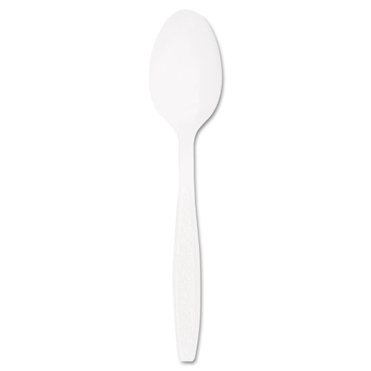 Dart Guildware Heavyweight Plastic Teaspoons, White, 100/Box, 10 Boxes/Carton