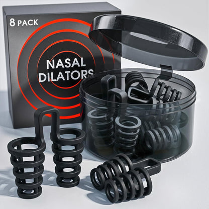 Nasal Dilators for Sleeping & Breathing (8 Pairs 4 Sizes) – Soft EVA Internal Nose Vents to Help Open Nostrils – Support Nasal Airflow & Nasal Related Snoring