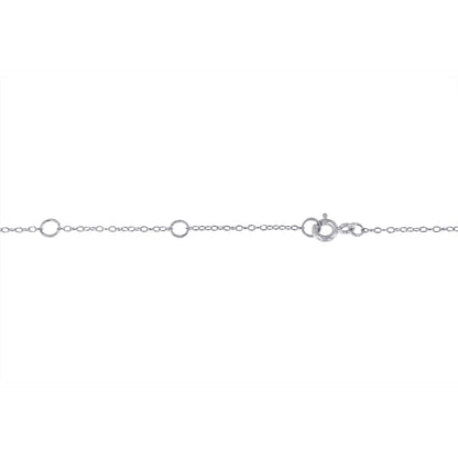 Sterling Silver Treated Diamond By Yard Necklace (3/4 cttw, Blue Color, I2-I3 Clarity)
