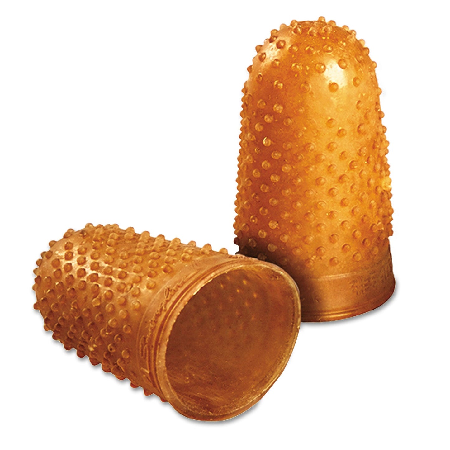 Swingline Rubber Finger Tips, 14 (X-Large), Amber, Dozen