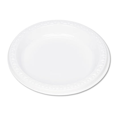 Tablemate Plastic Dinnerware, Plates, 6" dia, White, 125/Pack