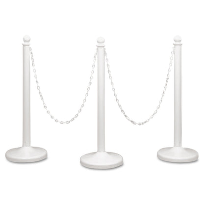 Tatco Crowd Control Stanchion Chain, Plastic, 40 ft, White