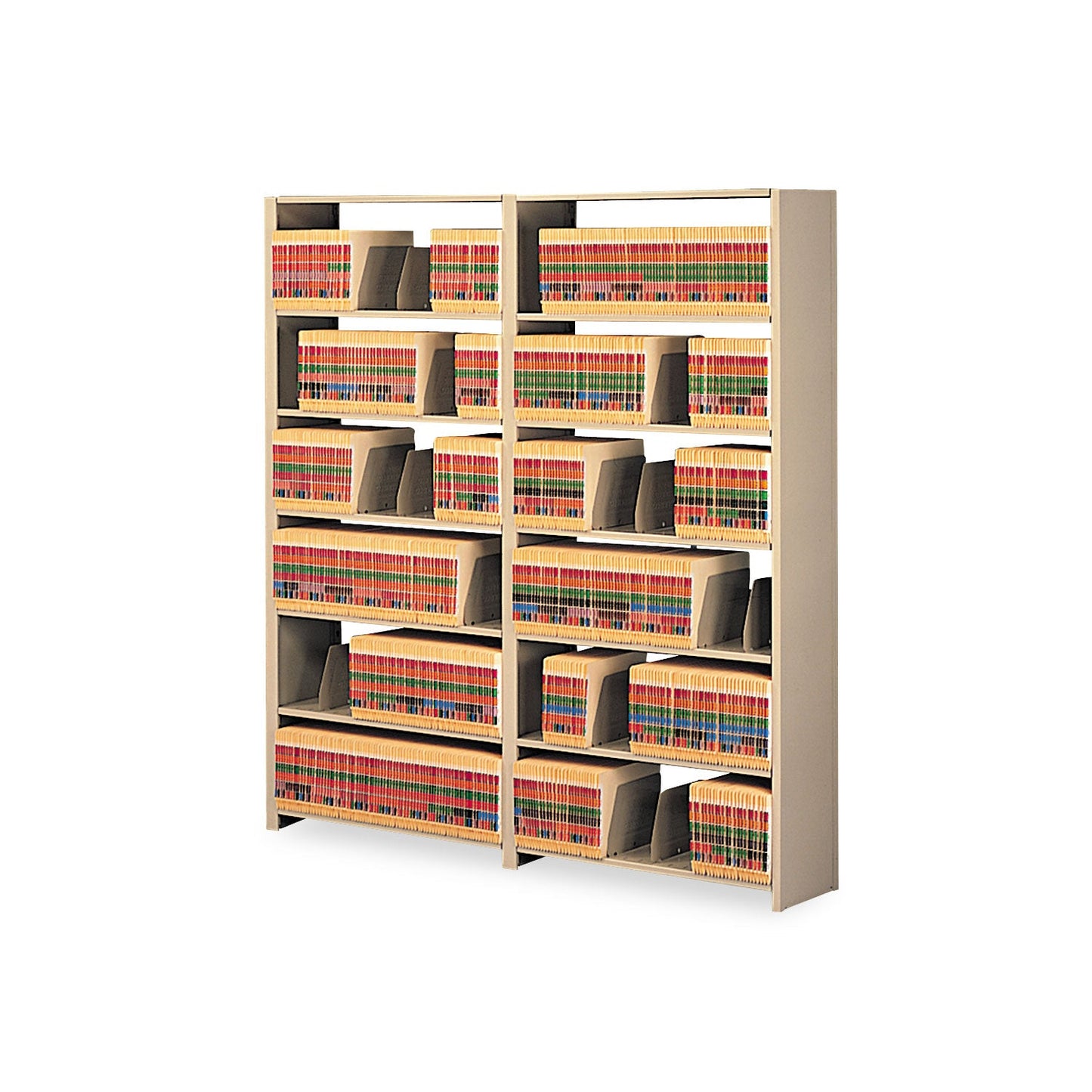 Tennsco Snap-Together Steel Seven-Shelf Closed Starter Set, 48w x 12d x 88h, Sand