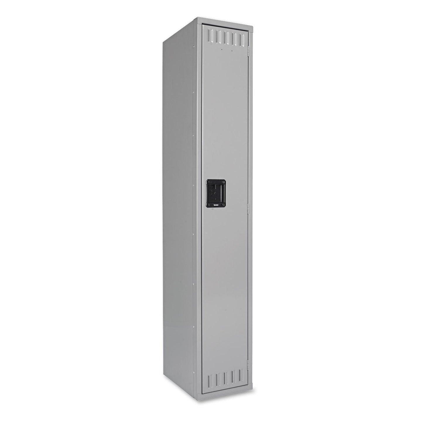 Tennsco Single-Tier Locker, One Locker with Hat Shelf and Coat Rod, 12" x 18" x 72", Medium Gray