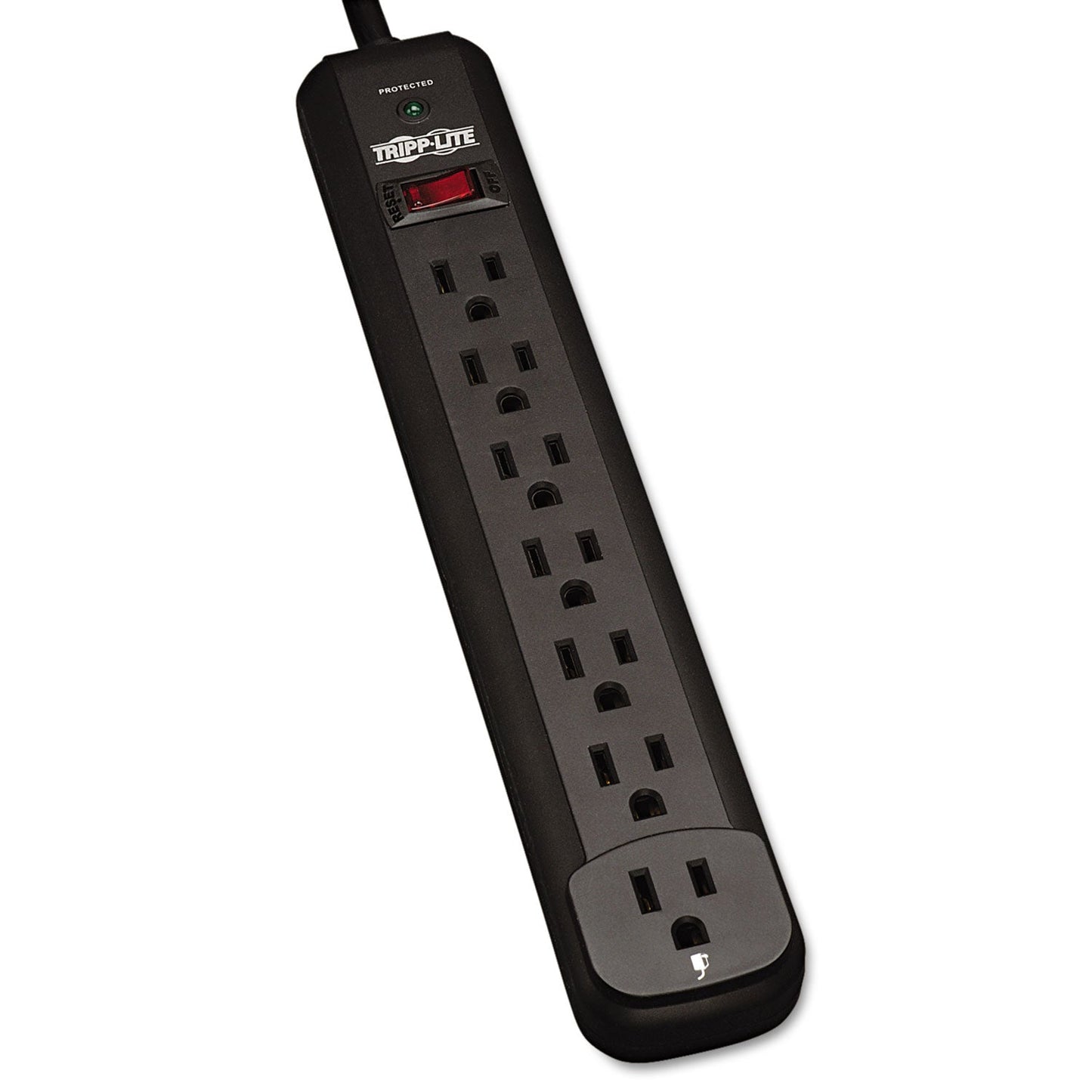 Tripp Lite Protect It! Surge Protector, 7 AC Outlets, 12 ft Cord, 1,080 J, Black