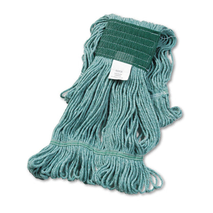 Boardwalk Super Loop Wet Mop Head, Cotton/Synthetic Fiber, 5" Headband, Medium Size, Green