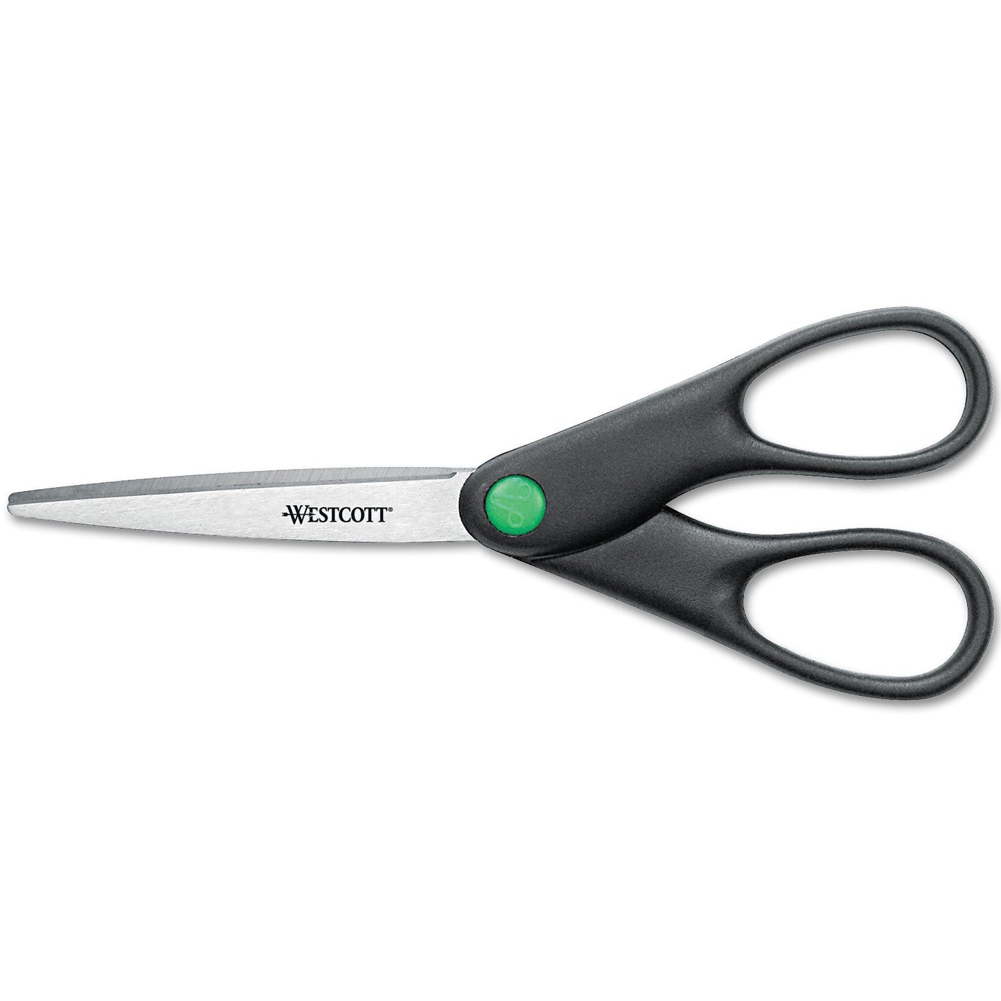 Westcott KleenEarth Scissors, Pointed Tip, 7" Long, 2.75" Cut Length, Black Straight Handle