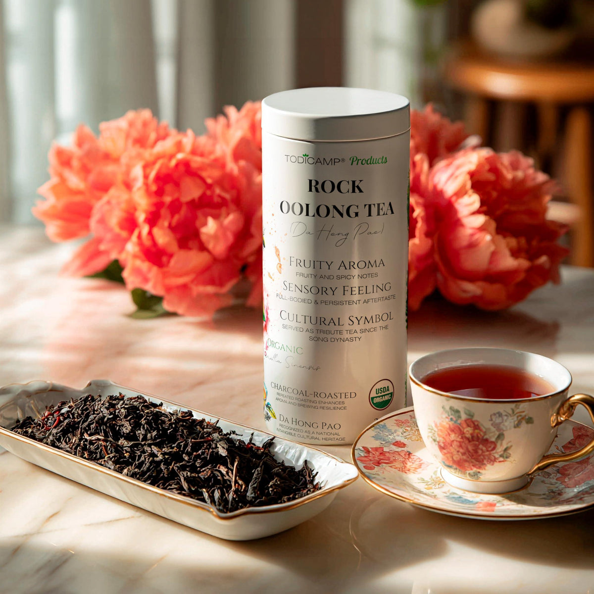 Da Hong Pao Oolong Tea Loose Leaf – Authentic Wuyi Rock Oolong Tea from China – Premium Roasted Chinese Tea – Organic Loose Leaf Tea – Traditional High Mountain Oolong